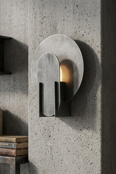 Modern Minimalist Geometric Wall Sconce - Architectural Metal Accent Light