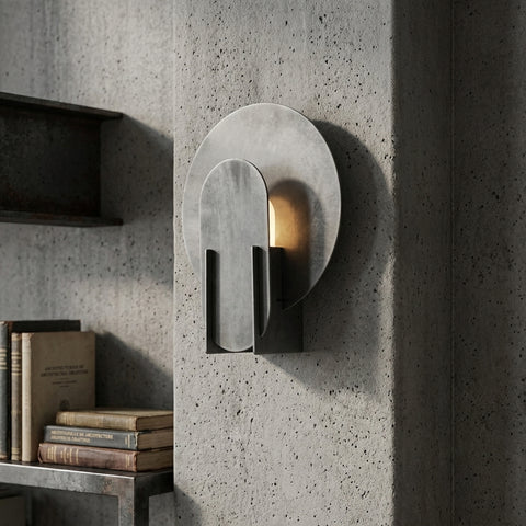 Modern Minimalist Geometric Wall Sconce - Architectural Metal Accent Light