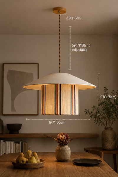 Nordic Striped Fabric Pendant Light