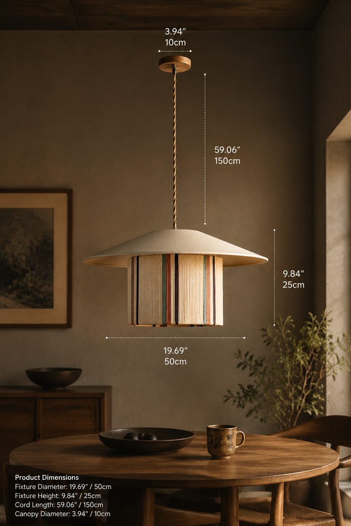 Nordic Striped Fabric Pendant Light