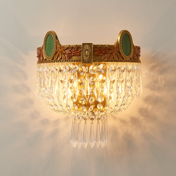 gilt bronze sconce with crystal lampshades -  westmenlights