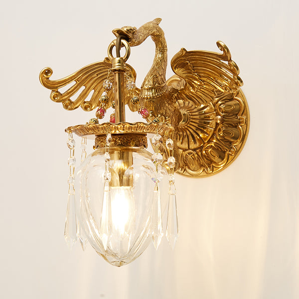 gilt bronze sconce with glass lampshades -  westmenlights