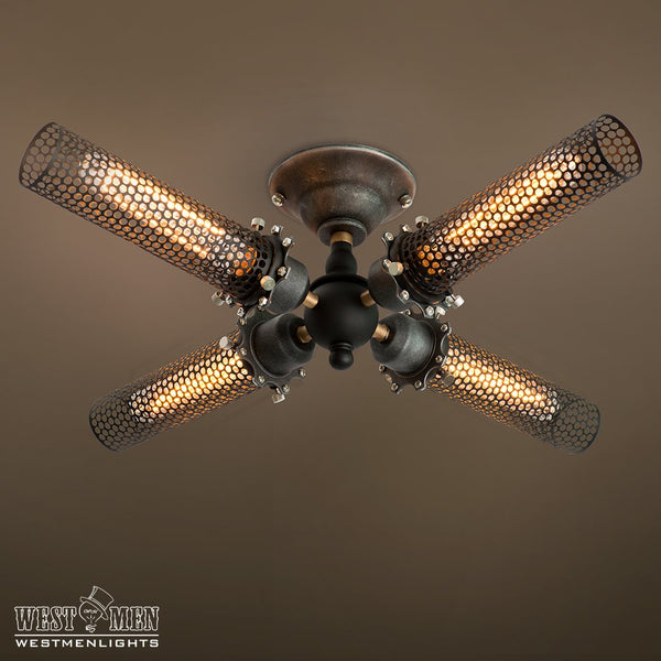 Grid 4 Lights Semi Flush Mount  Ceiling light -  westmenlights