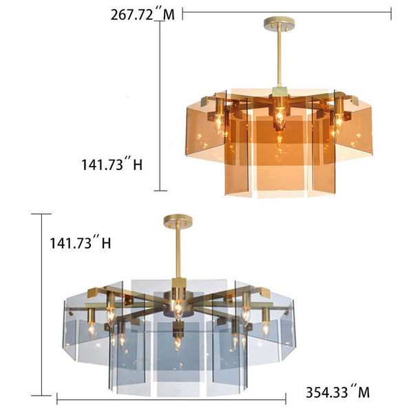 Rectangle Glass Chandelier -  westmenlights