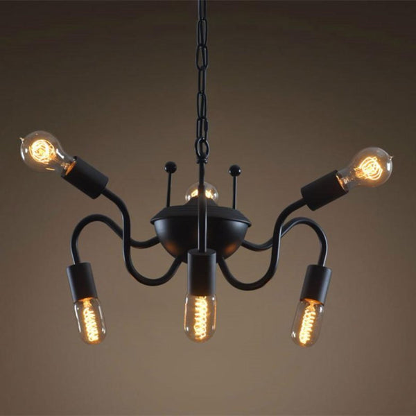 Spider 6 Lights Metal Hanging Chain Chandelier -  westmenlights