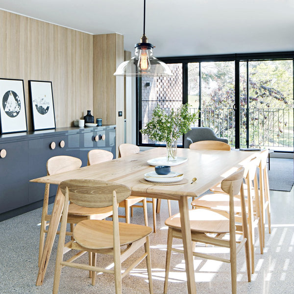 Bell 1 Lights Large Glass Kitchen Pendant Light -  westmenlights