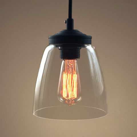 Cloche 1 Light Clear Glass Pendant Light -  westmenlights