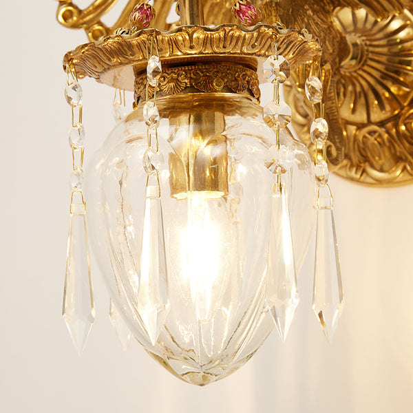 gilt bronze sconce with glass lampshades -  westmenlights