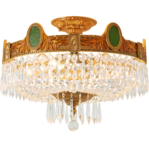 luxury ceiling lights with gilt bronze and crystal lampshades -  westmenlights