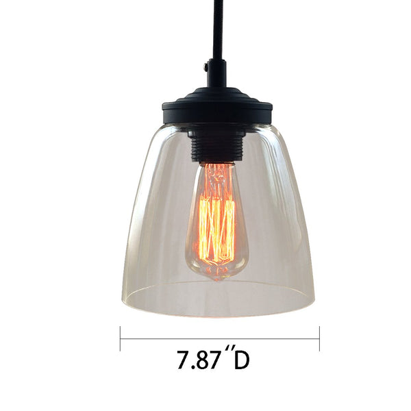 Cloche 1 Light Clear Glass Pendant Light -  westmenlights