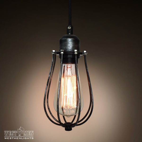 Globe 1 Light Cage Mini Pendant Light -  westmenlights