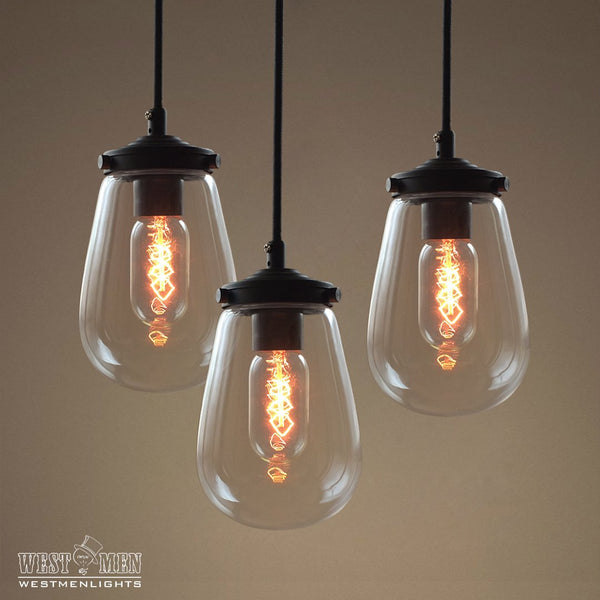 Globe 1 Light Clear Glass Pendant Light -  westmenlights