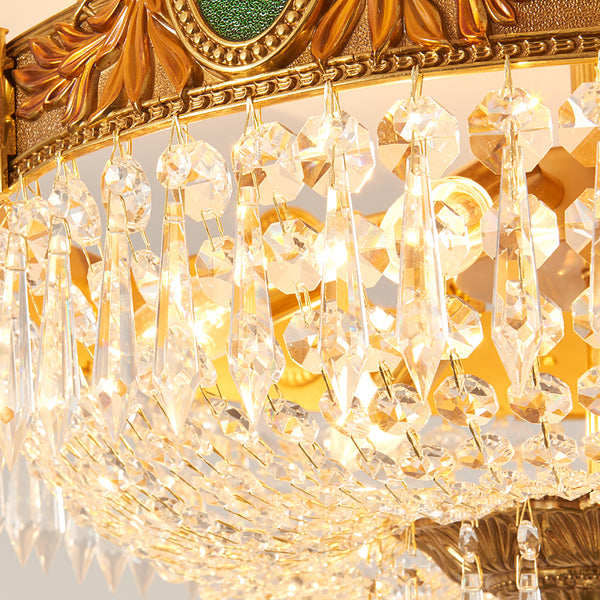 luxury ceiling lights with gilt bronze and crystal lampshades -  westmenlights