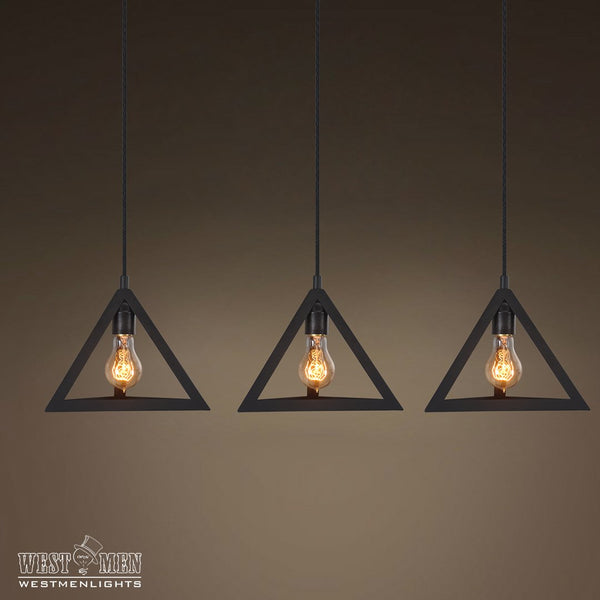 Triangle 1 Light Metal Pendant Light -  westmenlights