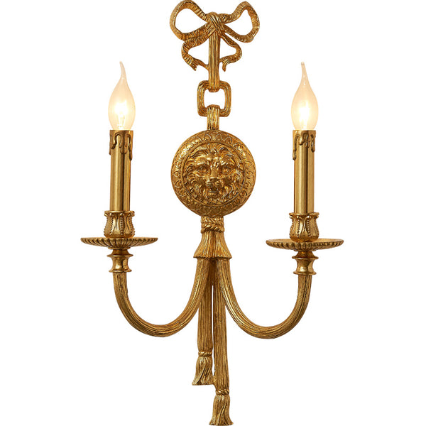 gilt bronze lion sconce -  westmenlights