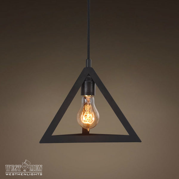 Triangle 1 Light Metal Pendant Light -  westmenlights