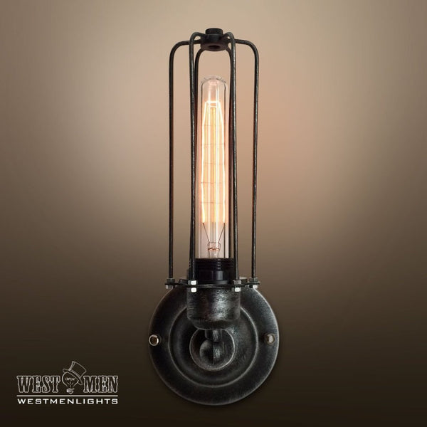 Cylinder 1 Light Cage Wall Sconce -  westmenlights