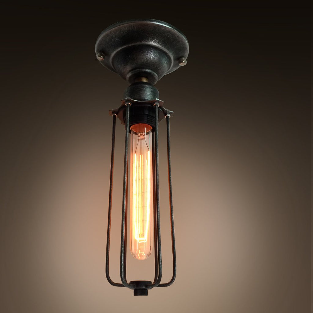 Cylinder 1 Light Cage Mini Ceiling Lighting -  westmenlights