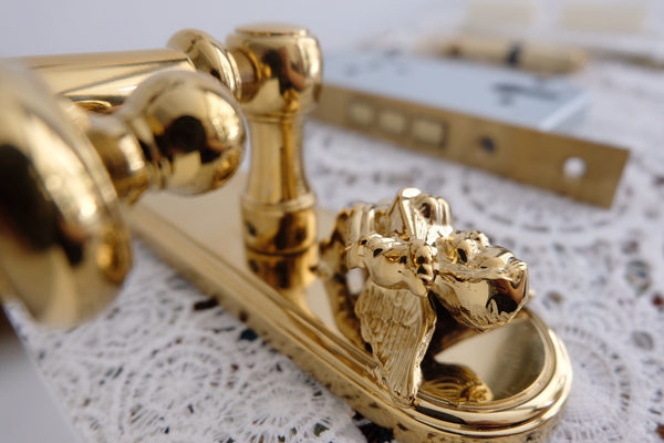 KAWA angel vintage brass door locks -  westmenlights