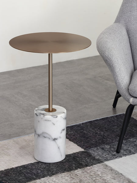 Modern Marble Circular Coffee Side Table -  westmenlights