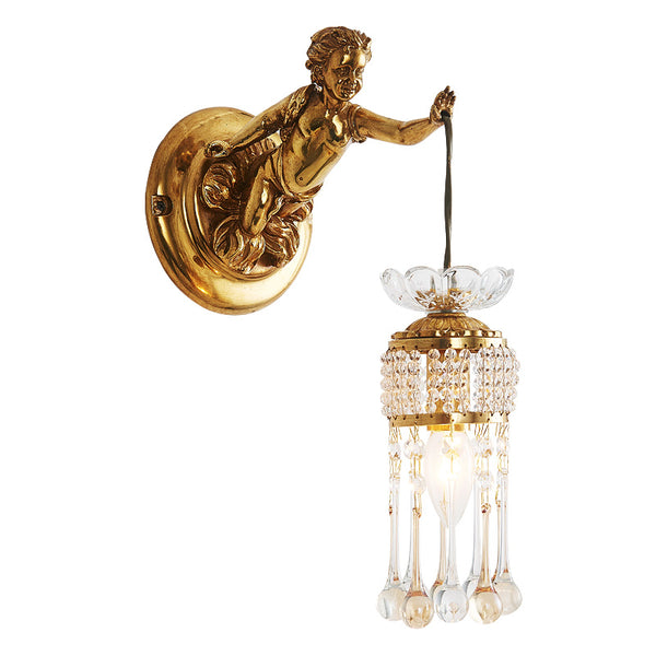 angel hanging sconce with crystal lampshades -  westmenlights