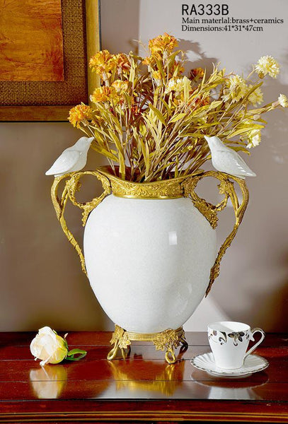 Gilt Bronze Decorative Flower Centerpiece -  westmenlights