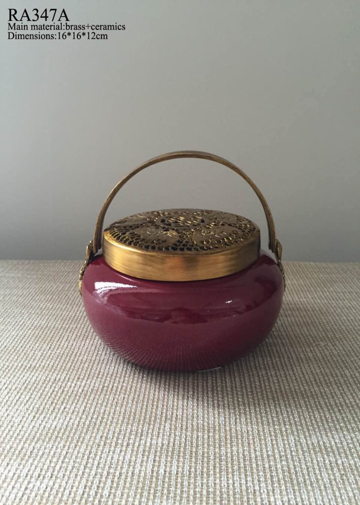 Red Decorative Incense Burner -  westmenlights