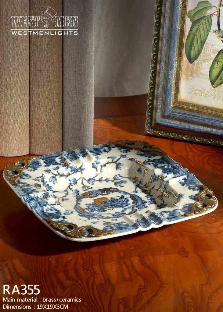 Bronze Mounted Porcelain Dish -  westmenlights