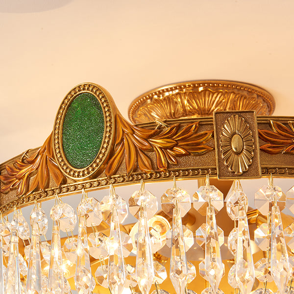 gilt bronze sconce with crystal lampshades -  westmenlights