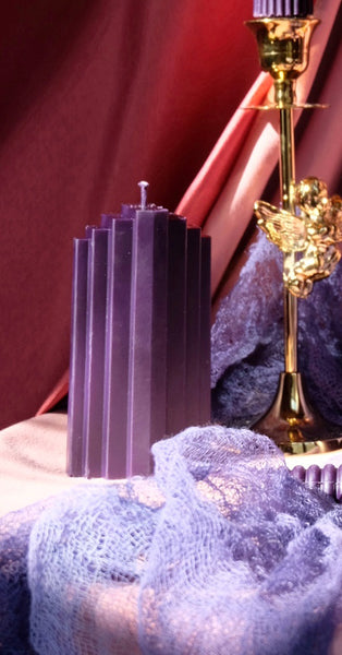 KAWA purple candles handmade candles Wedding Candles -  westmenlights