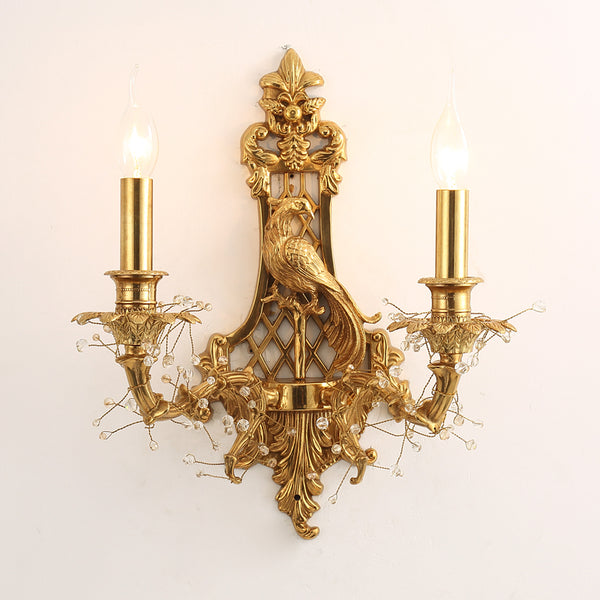 peacock gilt bronze sconce -  westmenlights