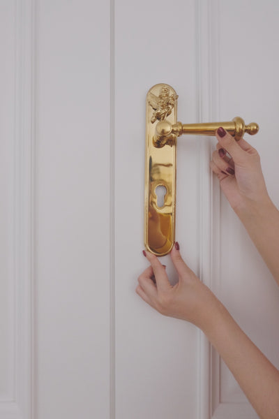 KAWA angel vintage brass door locks -  westmenlights