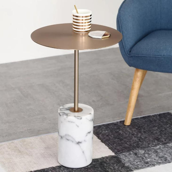 Modern Marble Circular Coffee Side Table -  westmenlights