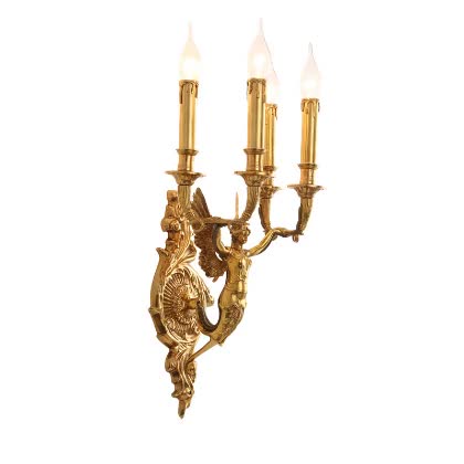 gilt bronze angel candelabra sconce -  westmenlights